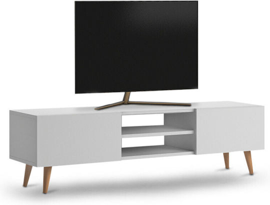 TV-Möbel Hölzernes Plane White L150xB32xH46cm