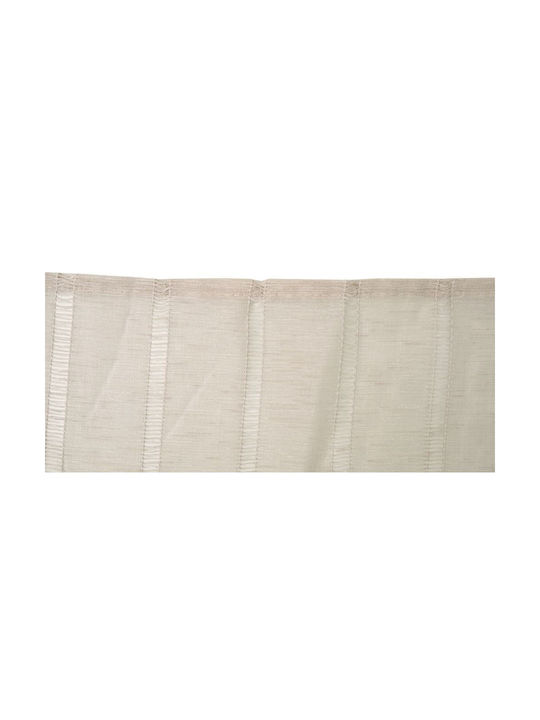 Viopros Κουρτίνα με Τρέσα Γκρι 145x285εκ.