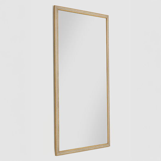 Liberta Organic Wall Mirror Full Length with Beige Plastic Frame 125.4x65.4cm 1pcs