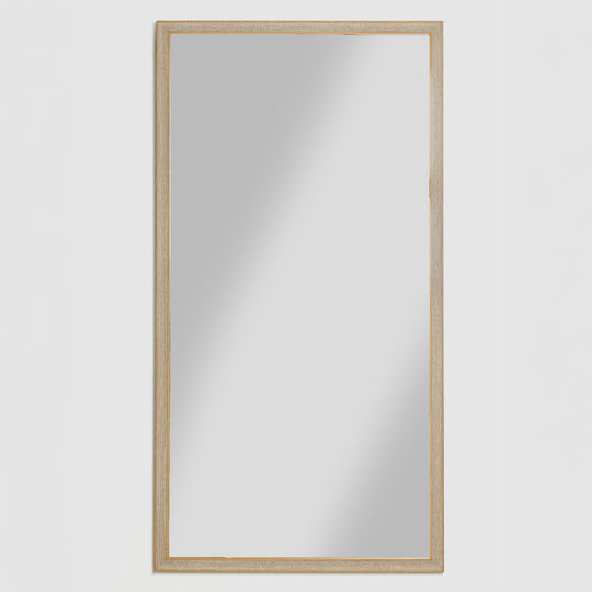 Liberta Organic Wall Mirror Full Length with Beige Plastic Frame 125.4x65.4cm 1pcs