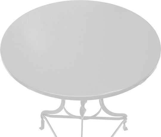 Noah Outdoor Dinner Free Standing Metal Table White 70x70x72cm