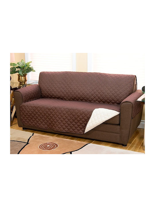 Factory Couch Coat Elastische Abdeckung für Dreisitziges Sofa Mehrfarbig 230εκ. 1Stück