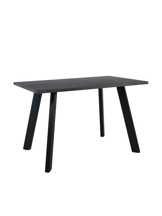Baxter Tisch Speisesaal Holz mit Metallgestell Black Velvet-Black Metal 140x80x75cm