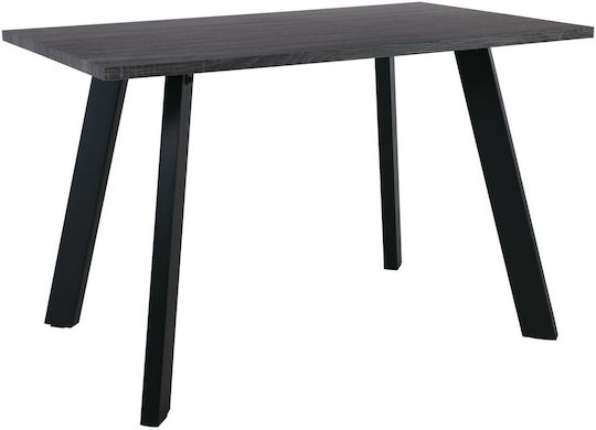 Baxter Table Dining Room Wooden with Metal Frame Black Velvet-Black Metal 140x80x75cm