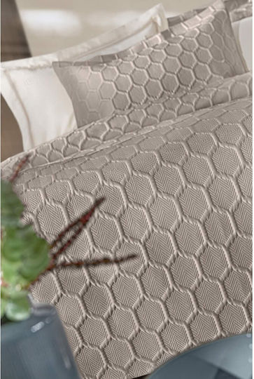 Guy Laroche Hive Подредба Покривало Кингсайз Микросатин Taupe 240x250см 3бр