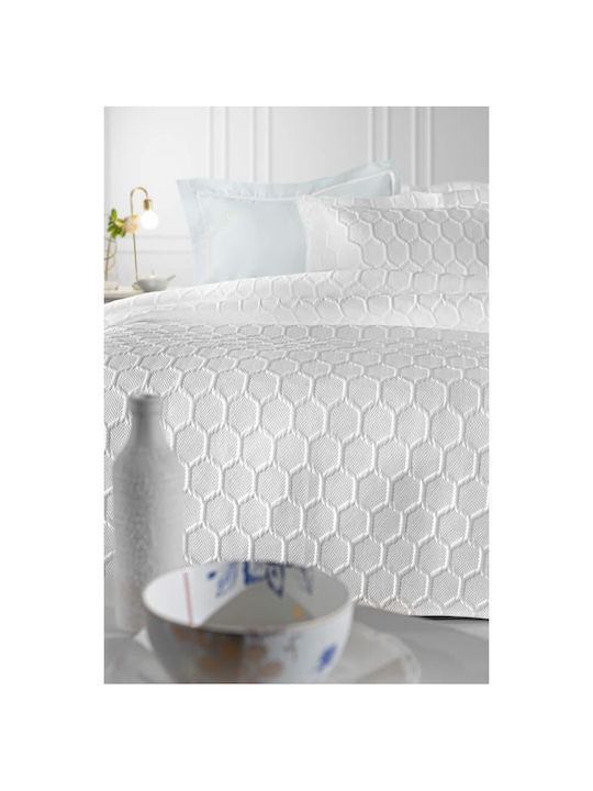 Guy Laroche Hive Elektrische Gitarren Tagesdecke Übergröße Microsatin White 240x250cm 3Stück