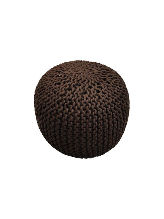 Pouf Σκαμπο Πουφ Jgs S.a Hk-3 Pouf Καφέ Stool-015 45x45cm