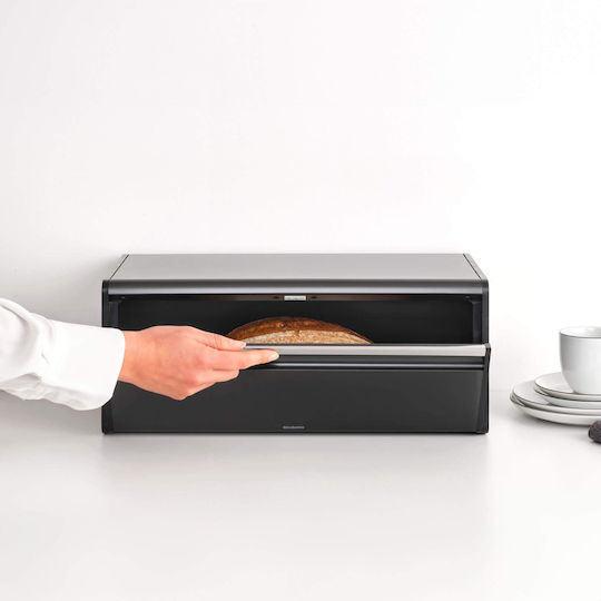 Brabantia Front Ψωμιέρα Μαύρη 44.5x26x17cm