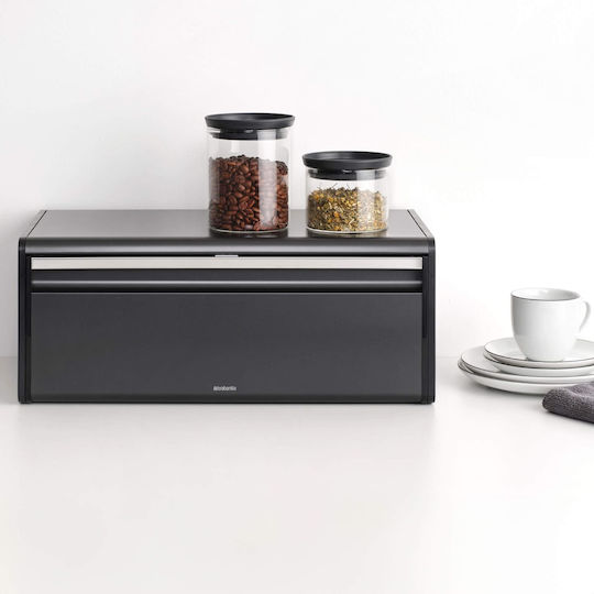 Brabantia Front Ψωμιέρα Μαύρη 44.5x26x17cm