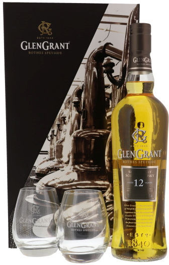 Glen Grant Композиция с чаши 12 Y.O. Whisky 700мл и 2 чаши