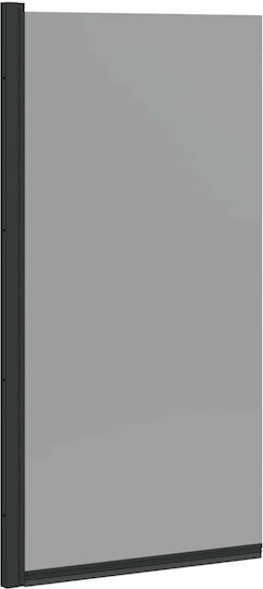 vidaXL Shower Screen Bathtub with Foldable Door 68x130cm Stripes Black