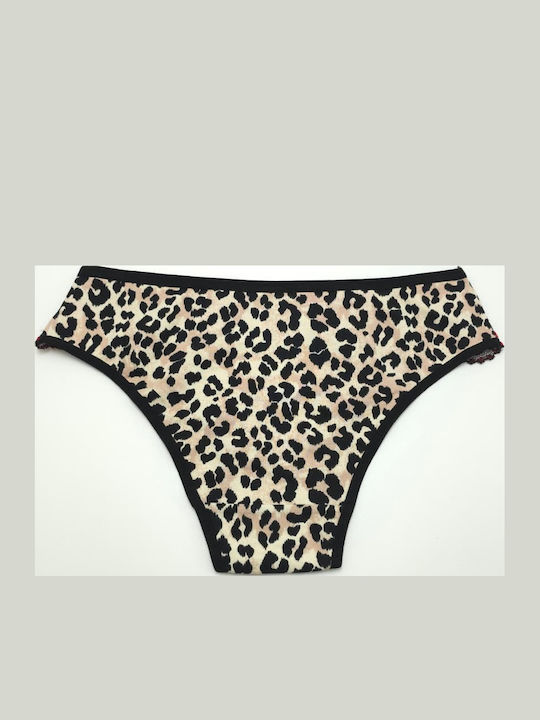 Damen-Slip mit Spitze Beigen, Roter