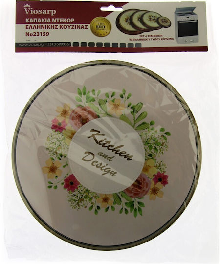 Viosarp Lids for Cooker Burners from Metal 4 Pieces