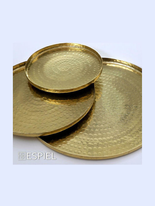 Espiel Διακοσμητικός Δίσκος Αλουμινίου Στρογγυλός 19.5x19.5x1.5cm