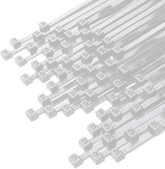 ATC Δεματικά Καλωδίων Πλαστικά 200mmx4.8mm σε Λευκό χρώμα (100τμχ) (20.007.0025)