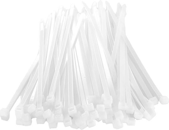 ATC Plastic Cable Ties 100mmx3.6mm In White Colour 100pcs 20.007.0015