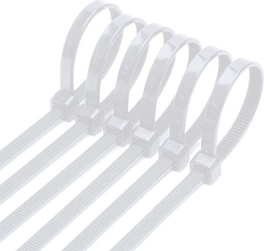 ATC Plastic Cable Ties 250mmx3.6mm In White Colour 100pcs 20.007.0021