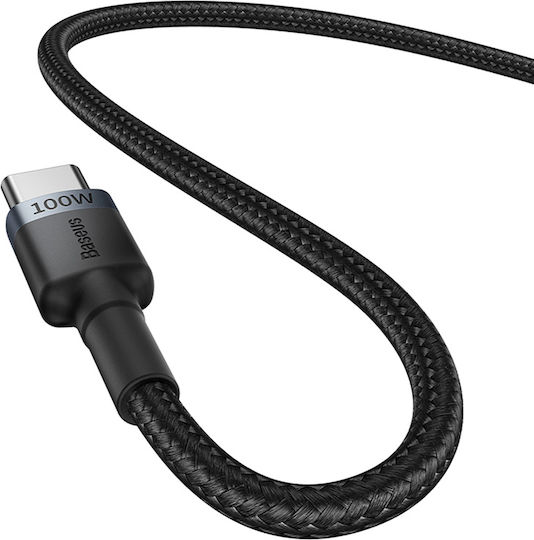 Baseus USB 2.0 Cable USB-C male - USB-C 100W PD Μαύρο 1m P10318306003-00 2τμχ