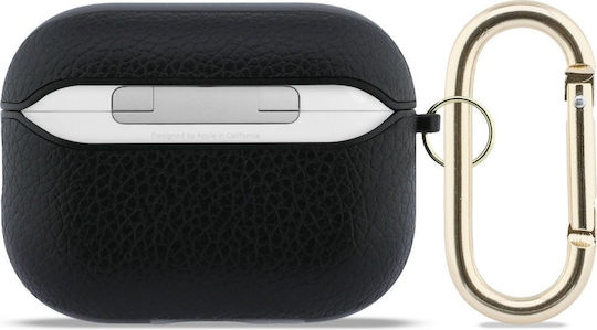 Guess Hülle Kunststoff mit Haken in Schwarz Farbe für Apple AirPods Pro 3