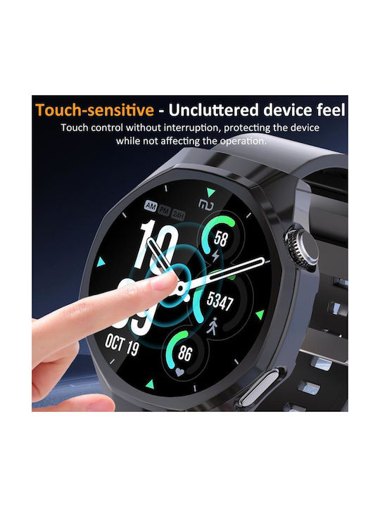 Силиконов Калъф със Стъкло в Син цвят за Huawei Watch GT 6 41mm