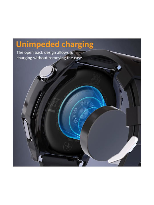 Силиконов Калъф със Стъкло в Черен цвят за Huawei Watch GT 6 41mm