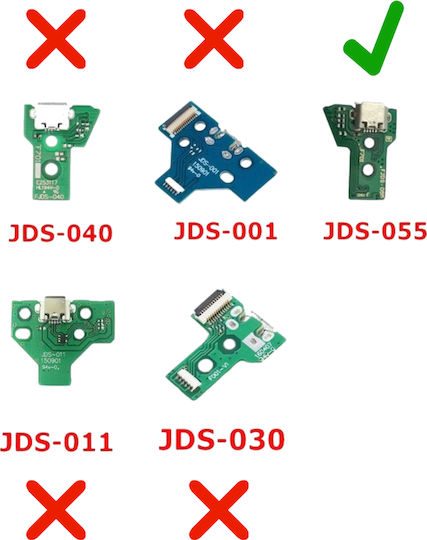 Πλακέτα Κυκλώματος Θύρας Φόρτισης Micro Usb Micro Usb Charging Port Circuit Pcb Board 1-982-708-11 Sony Playstation 4 Ps4 Dualshock 4 Χειριστήριο Jds-050 Jds-055 Zct2 12pin Κωδ.1-game236