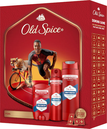 Old Spice Ironman Gift Set With Deodorant Stick Spray And Shower Gel Whitewater 24 Hour Freshness For Daily Use Scent With Quality Long Lasting Fragrance