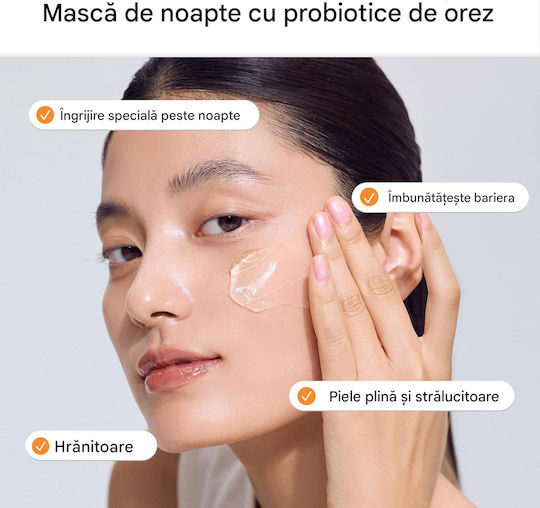Abib Cremă de Față pentru Hidratare, Reconstrucție și Strălucire cu Orez și Probiotice 80ml