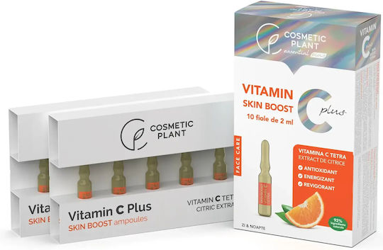 Cosmetic Plant Serum Ampulă Anti-Îmbătrânire Pentru Față Cu Vitamina C Și Vitamina E Pentru Detoxifiere Și Strălucire 2ml
