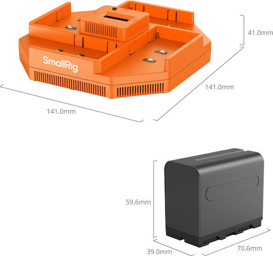 SmallRig Battery Charger Compatible with Sony