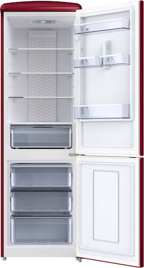 Omnys Combină frigorifică 330lt NoFrost Î190xL60xA73.5cm. Roșu Epoque