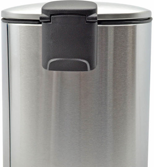 Ankor Inox Toilet Brush and Basket Set Soft Close 5lt Silver