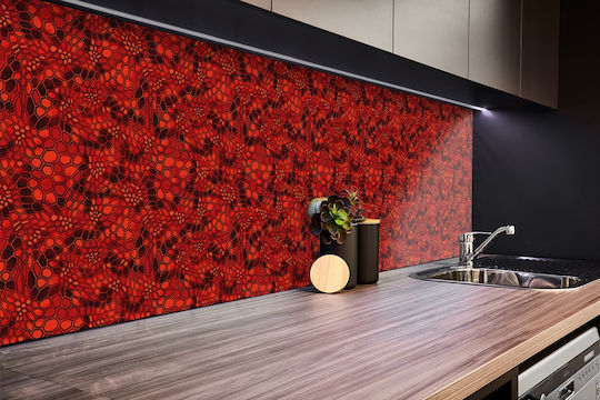 Autocolant Panou Din Vinil Decorațiune Perete Camuflaj Hexagoane 100x50 Cm