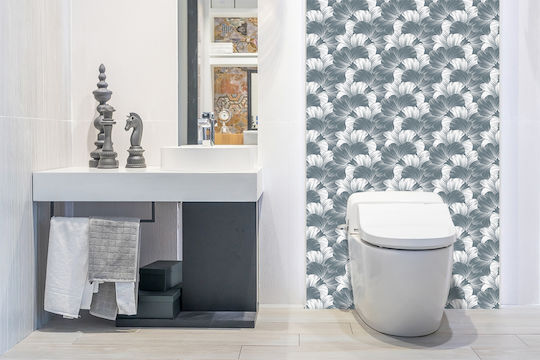 Vinyl Wandsticker Modernes Dekoratives Design Blumen 100x50 cm