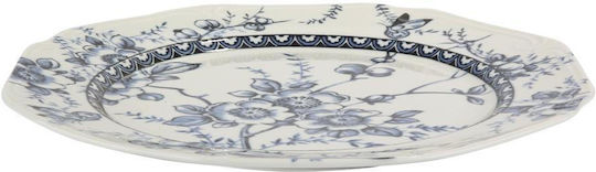 Bormioli Rocco Servierplatte aus Porzellan Blau mit Durchmesser 31cm 1Stück