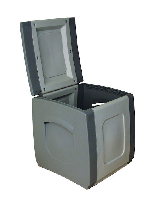 Homeplast Outdoor Storage Box Strong Box Compact 100lt Gray L50xW54xH57cm