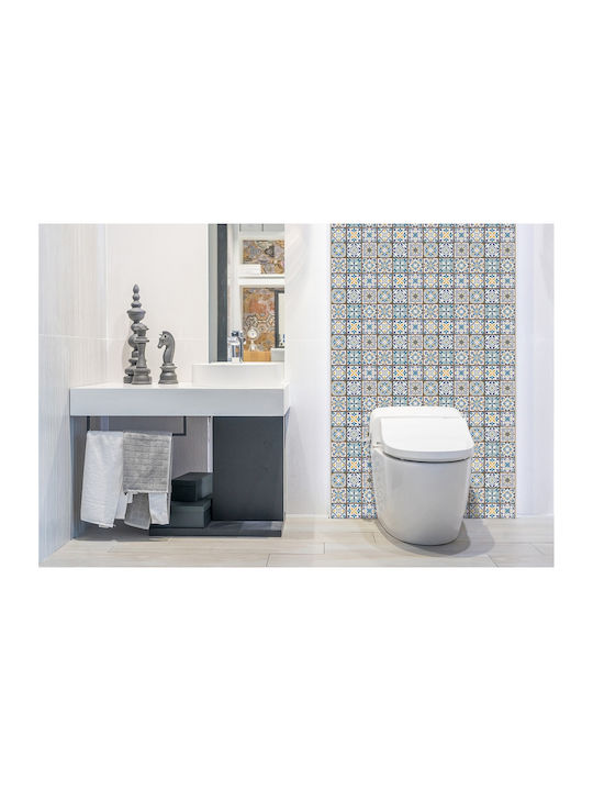 Vinyl Wall Panel Sticker Kitchen or Bathroom Arabic Puzzle 100x50 Cm