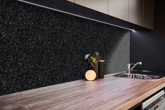 Autocolant Panou Din Vinil Pentru Interior Clasic Negru Pentru Pardoseală 100x50 Cm