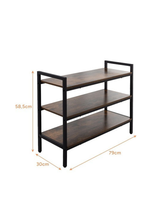 Fabric Shoe Organizer Black 79x30x58.5cm