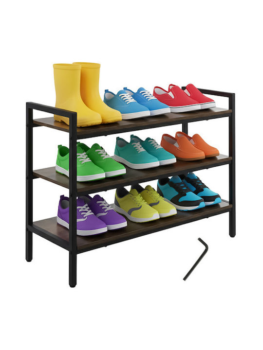 Fabric Shoe Organizer Black 79x30x58.5cm