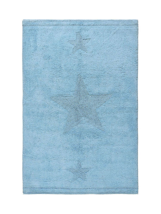 Beauty Home Παιδικό Χαλί Βαμβακερό Μπλε 100x150cm