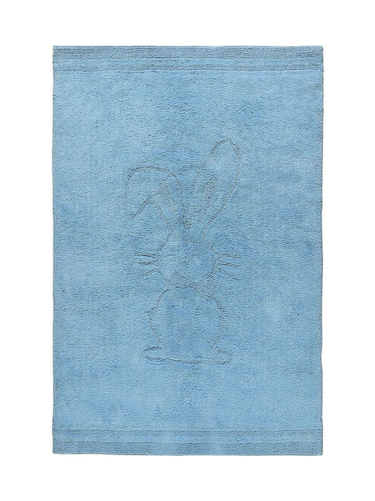 Beauty Home Παιδικό Χαλί Βαμβακερό Μπλε 100x150cm