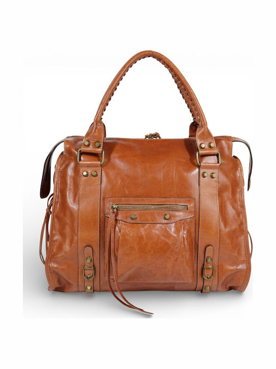 Leather Women's Tote Bag Brown