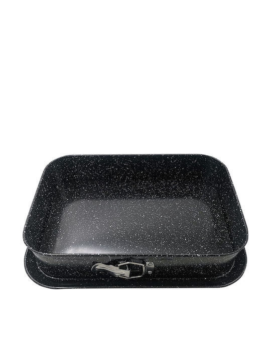 Formă de Patiserie pentru Chec Rectangulare cu Bază Detașabilă 39.5x28x8buc 1buc