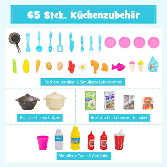 Costway Kinderküche Für 3+ Jahre 65 Stück