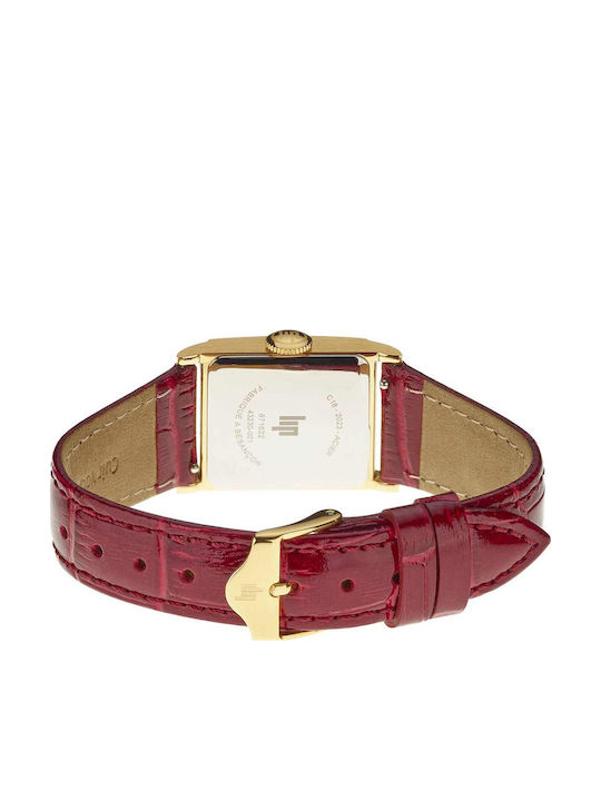 Lip Watches Women's Watch with Burgundy Leather Strap