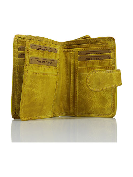 Small Leather Women's Wallet Classic Yellow