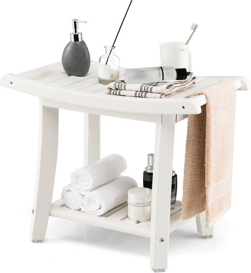 Costway Κάθισμα Μπάνιου 60.5x34x48cm BA7859WH