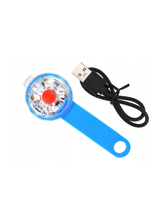 Zgarda Pandantiv Led Zola 3 Moduri De Iluminare Rezistentă La Apă Plastic Albastru