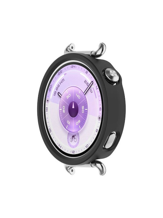 Πλαστική Θήκη με Τζαμάκι σε Μαύρο χρώμα για Huawei Watch GT 6 41mm